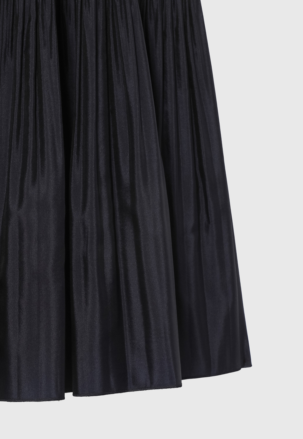 SILK POLY TIERED PLEATS SKIRT / シルクポリティアードプリーツスカート 詳細画像 Navy 5