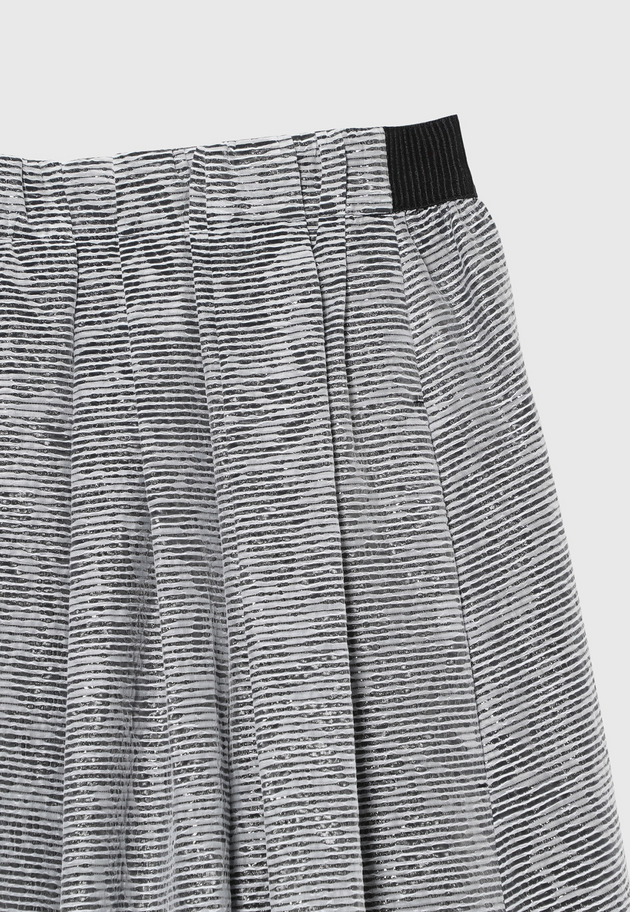 LAME BORDER SKIRT / ラメボーダースカート 詳細画像 Black 4