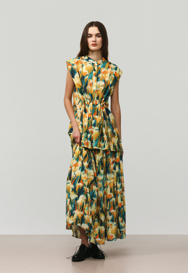 DOT JACQUARD FLOWER SKIRT / ドットジャガードフラワースカート 詳細画像 Yellow 7