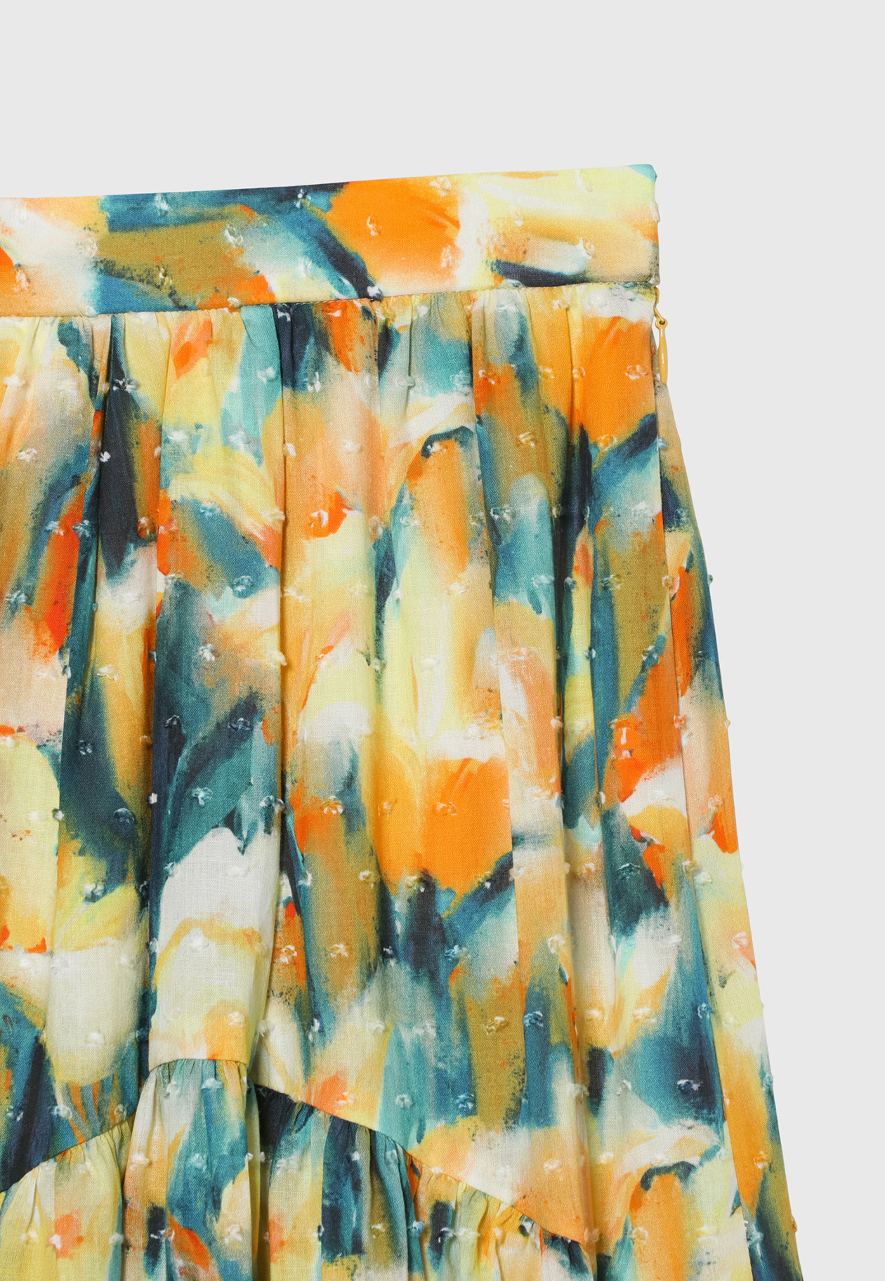 DOT JACQUARD FLOWER SKIRT / ドットジャガードフラワースカート 詳細画像 Yellow 4