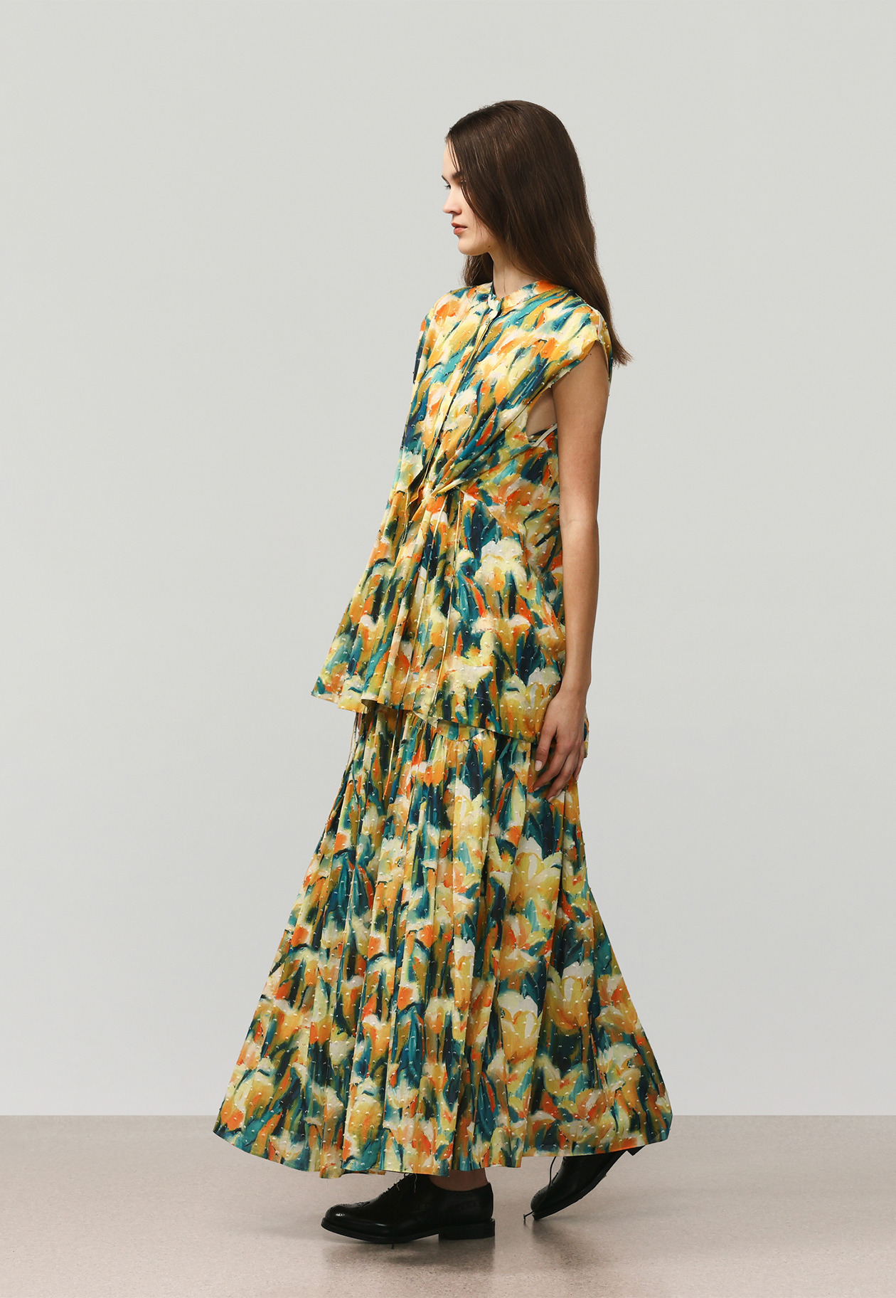 DOT JACQUARD FLOWER SKIRT / ドットジャガードフラワースカート 詳細画像 Yellow 8