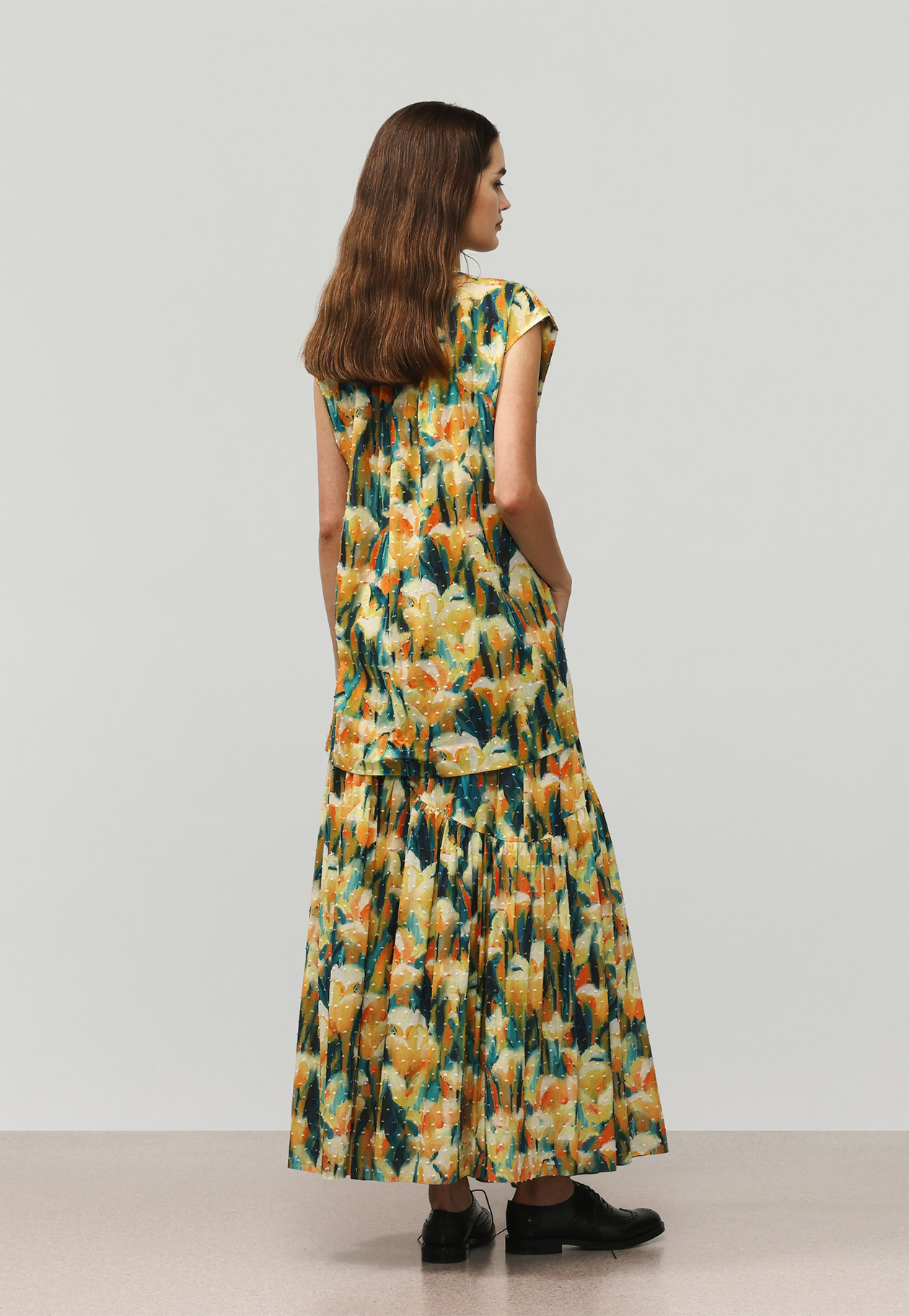 DOT JACQUARD FLOWER SKIRT / ドットジャガードフラワースカート 詳細画像 Yellow 9
