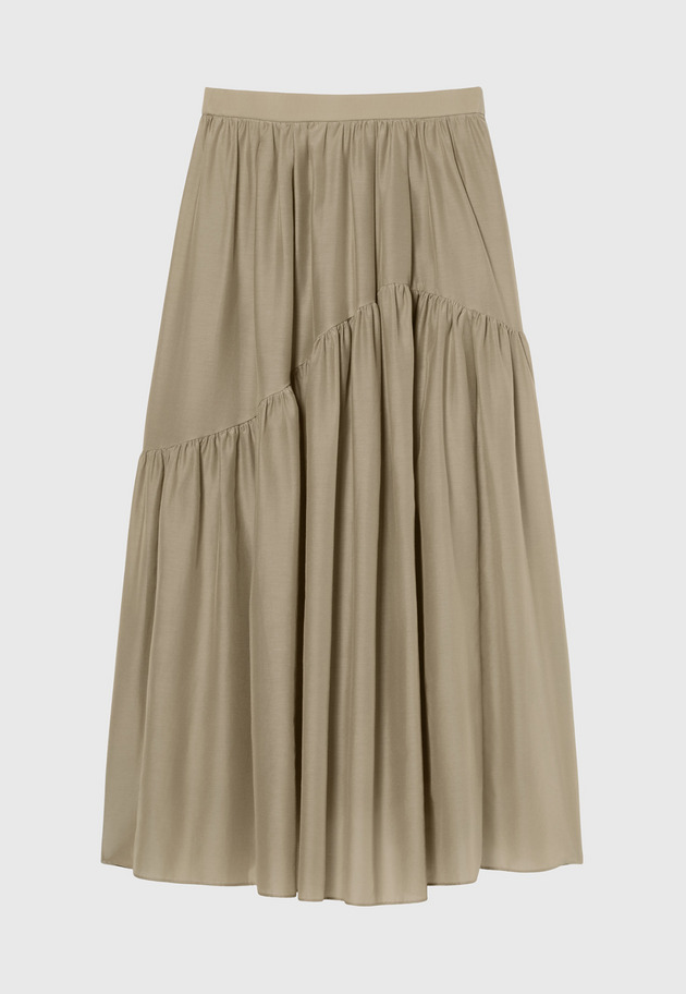COTTON SILK LAWN SKIRT / コットンシルクローンスカート 詳細画像 Beige 1