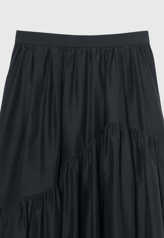 COTTON SILK LAWN SKIRT / コットンシルクローンスカート 詳細画像 Navy 3