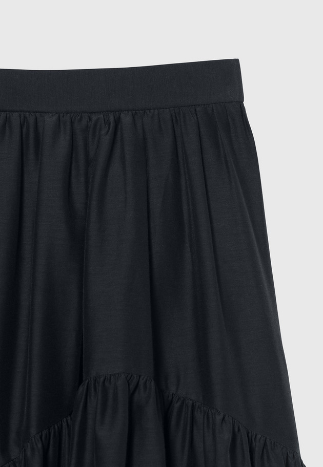 COTTON SILK LAWN SKIRT / コットンシルクローンスカート 詳細画像 Navy 4