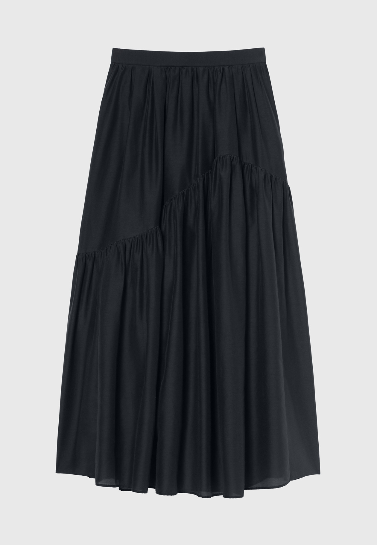 COTTON SILK LAWN SKIRT / コットンシルクローンスカート 詳細画像 Navy 1
