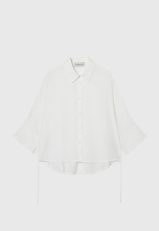 SHEER SILK REGULAR COLLAR SHIRT / シアーシルクレギュラーカラーシャツ 詳細画像 OW 1