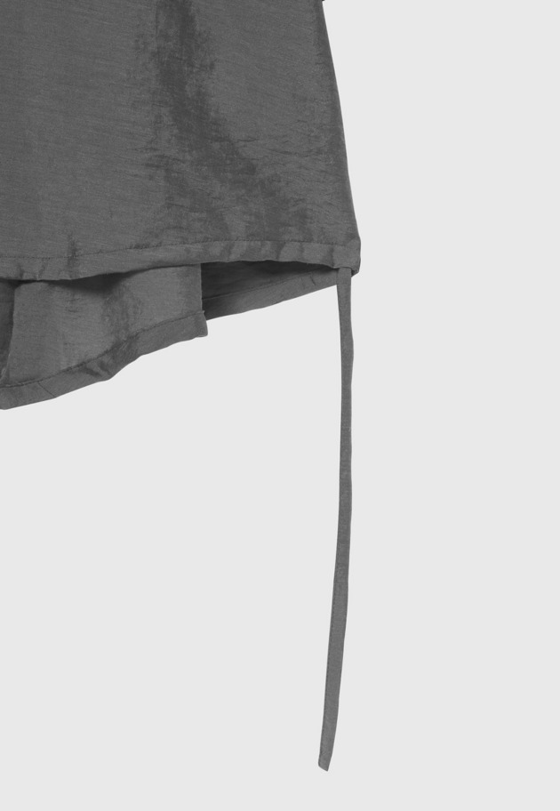 SHEER SILK REGULAR COLLAR SHIRT / シアーシルクレギュラーカラーシャツ 詳細画像 Gray 6