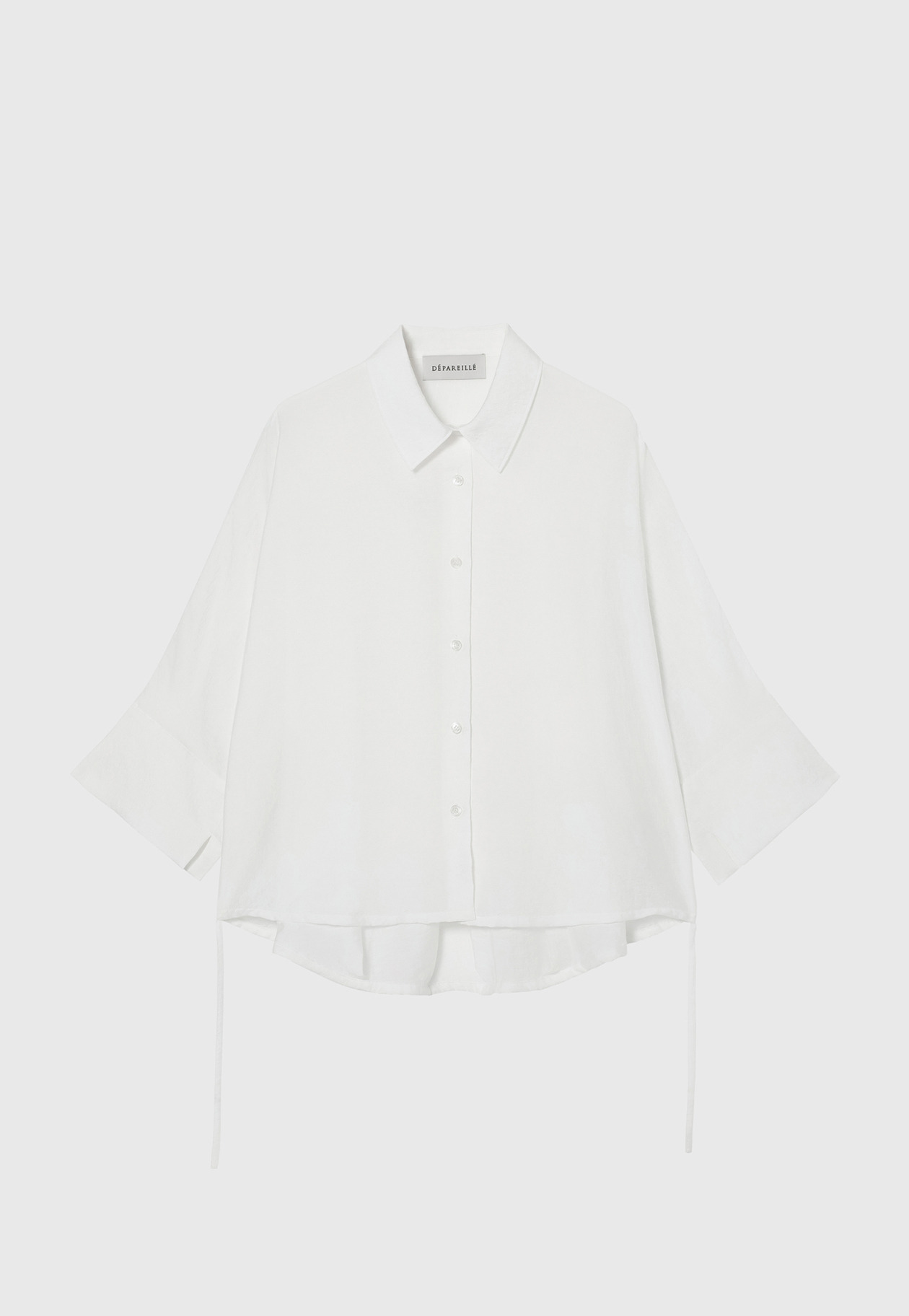 SHEER SILK REGULAR COLLAR SHIRT / シアーシルクレギュラーカラーシャツ 詳細画像 OW 1