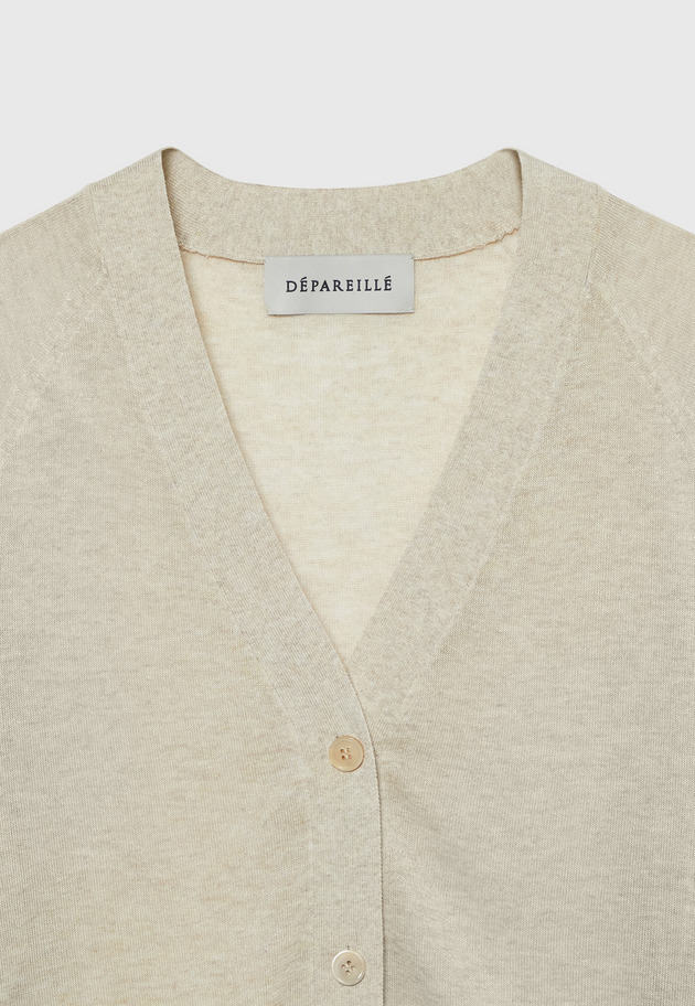 SHEER LAME CARDIGAN / シアーラメカーディガン 詳細画像 Beige 3