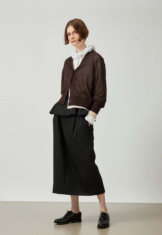 SHEER LAME CARDIGAN / シアーラメカーディガン 詳細画像 Brown 2