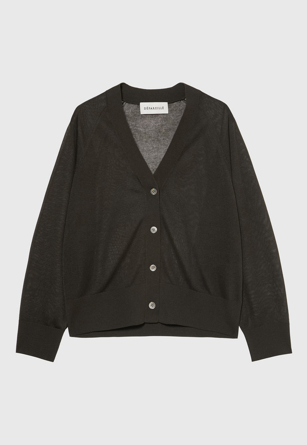 SHEER LAME CARDIGAN / シアーラメカーディガン 詳細画像 Brown 3
