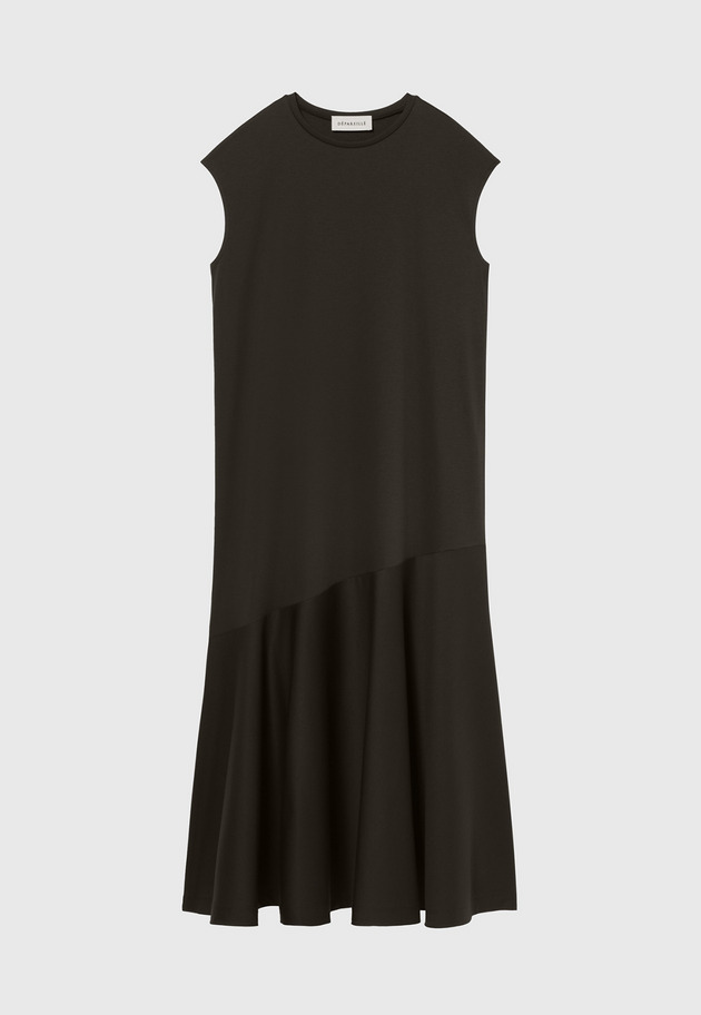 COTTON JERSEY DRESS / コットンジャージードレス 詳細画像 Brown 1