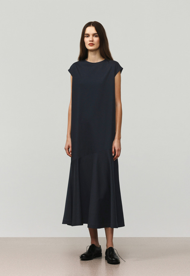 COTTON JERSEY DRESS / コットンジャージードレス 詳細画像 Navy 1