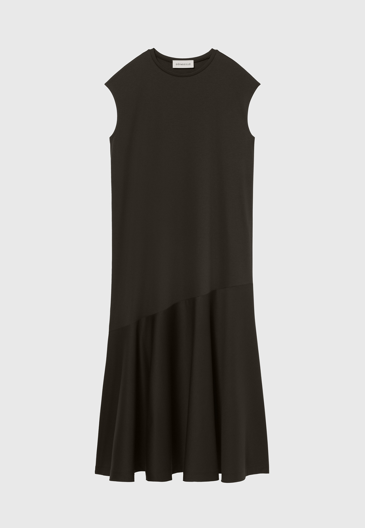 COTTON JERSEY DRESS / コットンジャージードレス 詳細画像 Brown 1