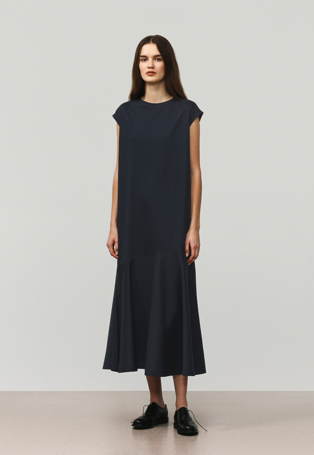 COTTON JERSEY DRESS / コットンジャージードレス 詳細画像 Navy 1