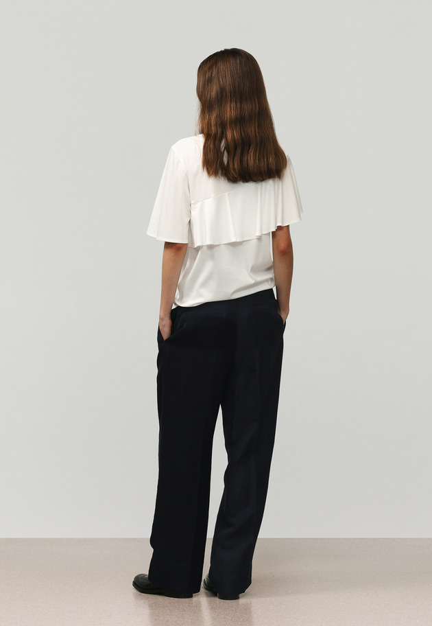COTTON JERSEY RUFFLE TOPS / コットンジャージーラッフルトップス 詳細画像 White 3