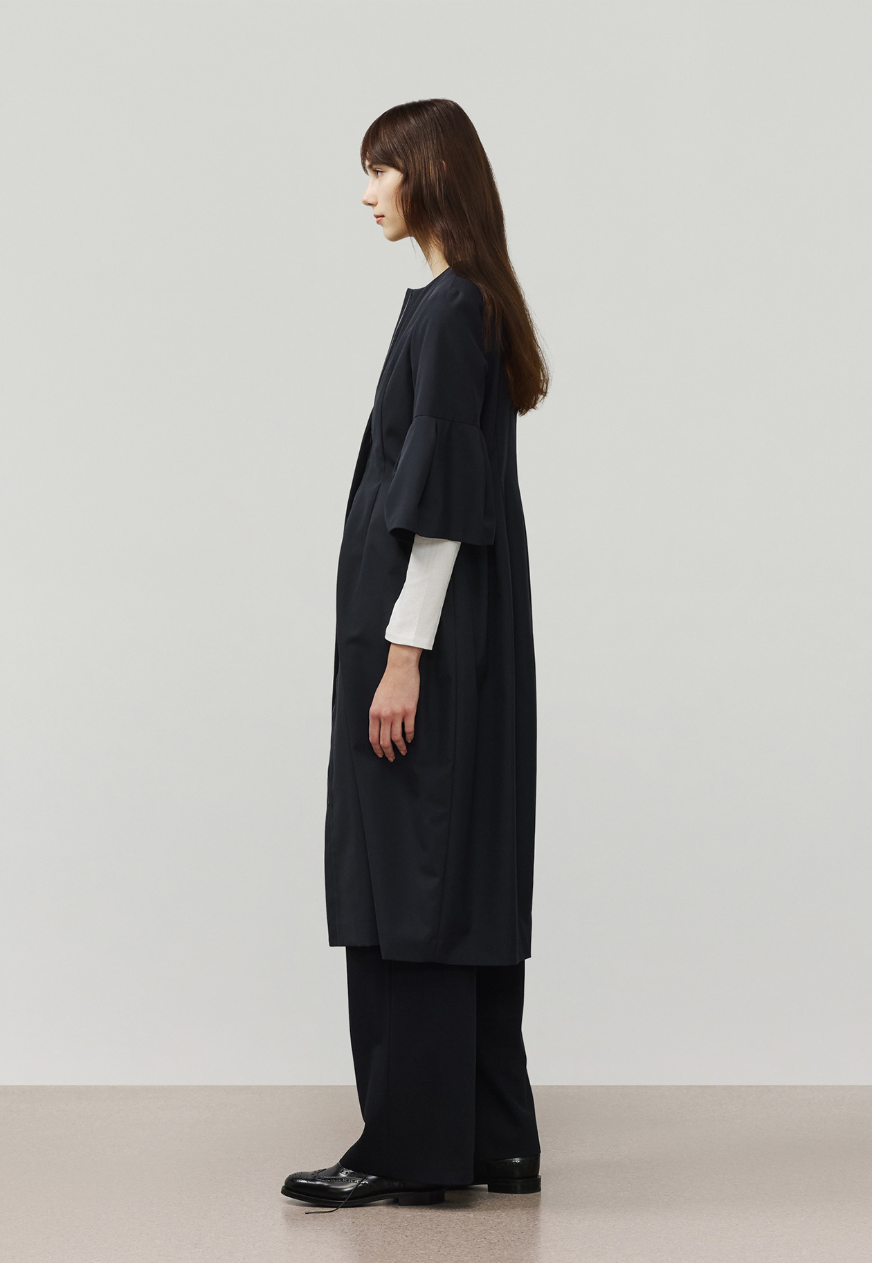 TROPICAL WOOL DRESS / トロピカルウールドレス 詳細画像 Navy 2