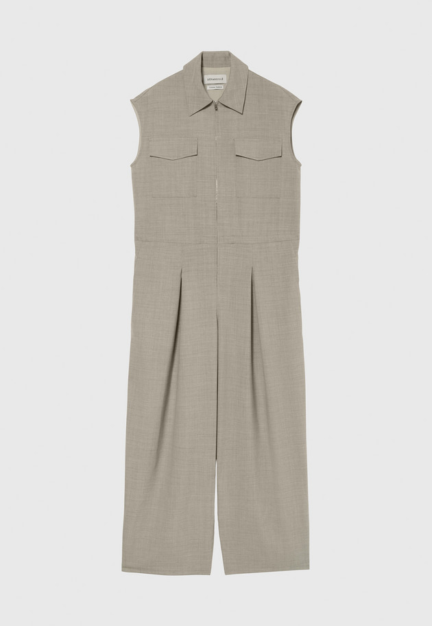 WASHABLE WOOL COMBINAISON / ウォッシャブルウールコンビネゾン 詳細画像 Beige 1