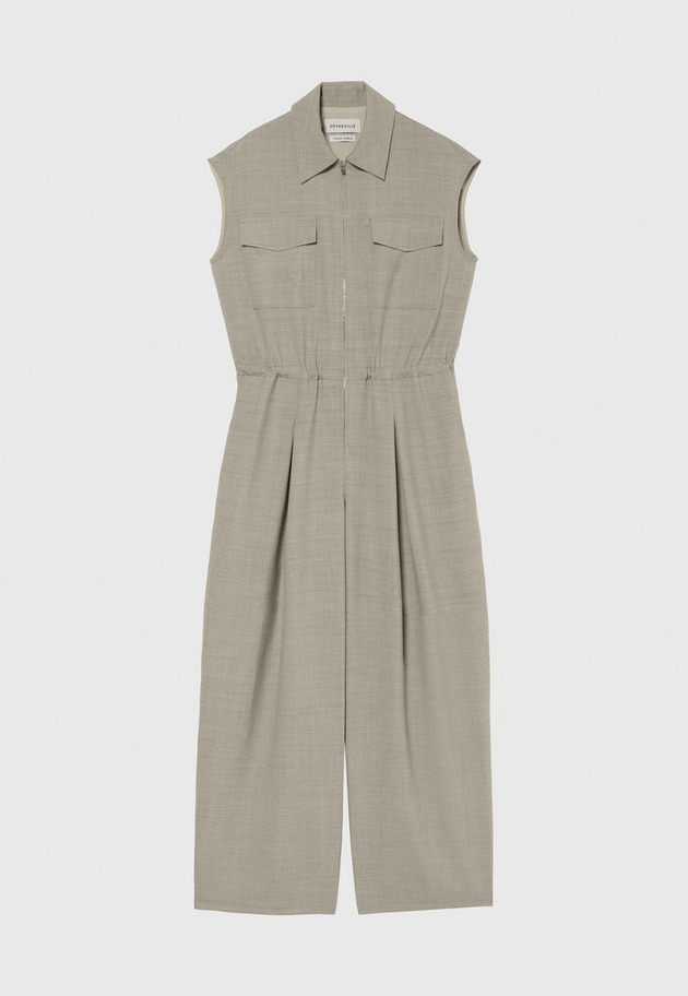 WASHABLE WOOL COMBINAISON / ウォッシャブルウールコンビネゾン 詳細画像 Beige 3