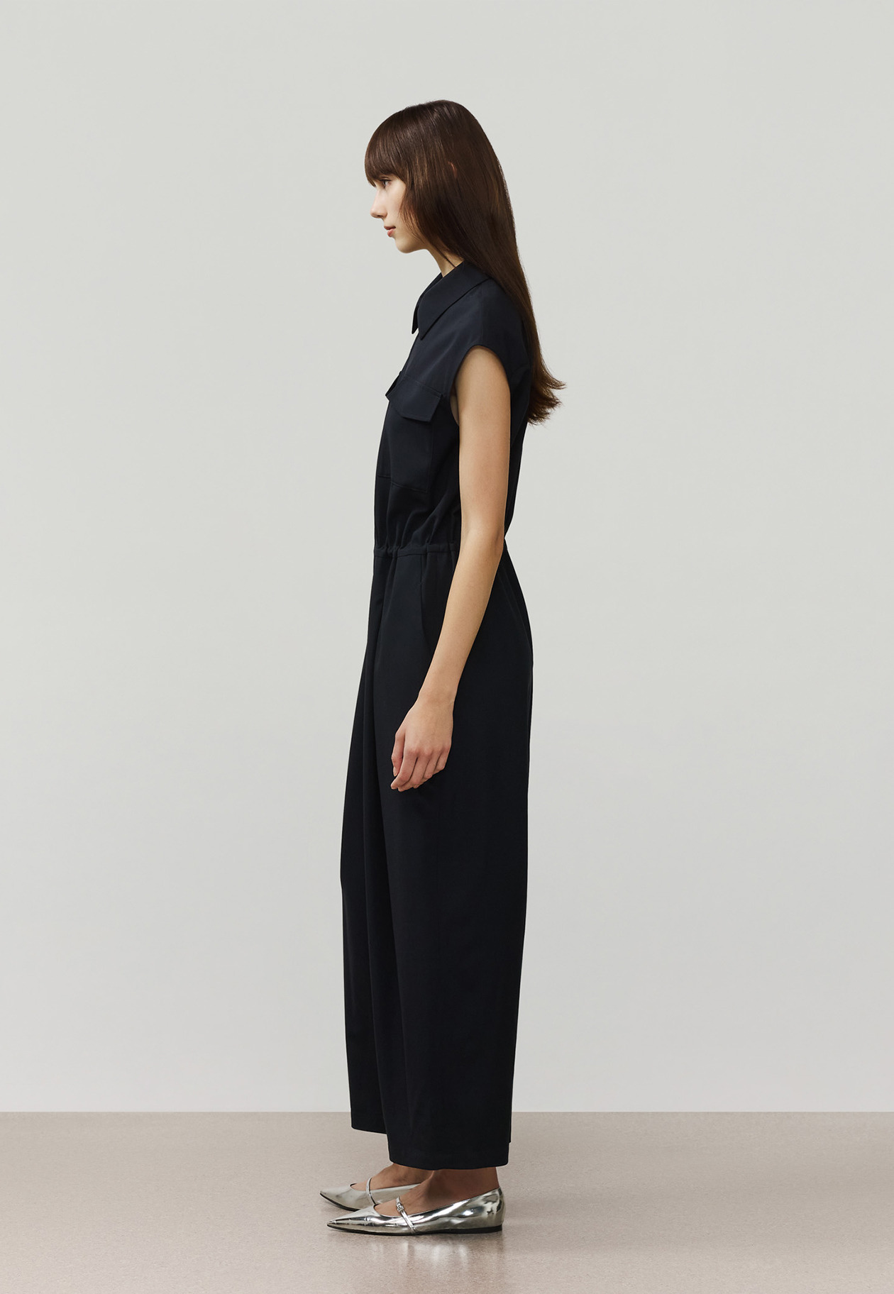 WASHABLE WOOL COMBINAISON / ウォッシャブルウールコンビネゾン 詳細画像 Navy 2