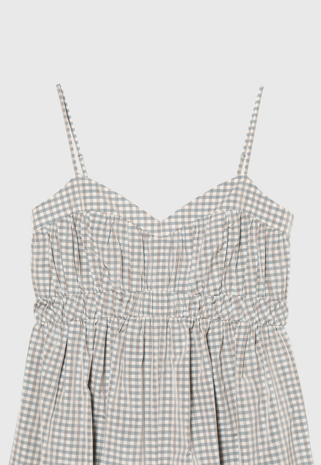 GINGHAM WIDE SALOPETTE / ギンガムワイドサロペット 詳細画像 G.BE 3