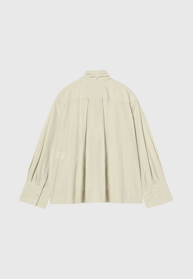 POLYESTER TAFFETA BLOUSE / ポリエステルタフタブラウス 詳細画像 Beige 2