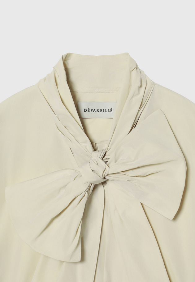POLYESTER TAFFETA BLOUSE / ポリエステルタフタブラウス 詳細画像 Beige 3