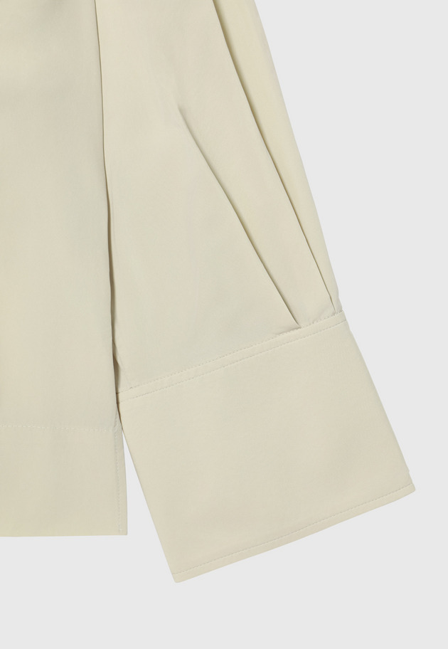 POLYESTER TAFFETA BLOUSE / ポリエステルタフタブラウス 詳細画像 Beige 4