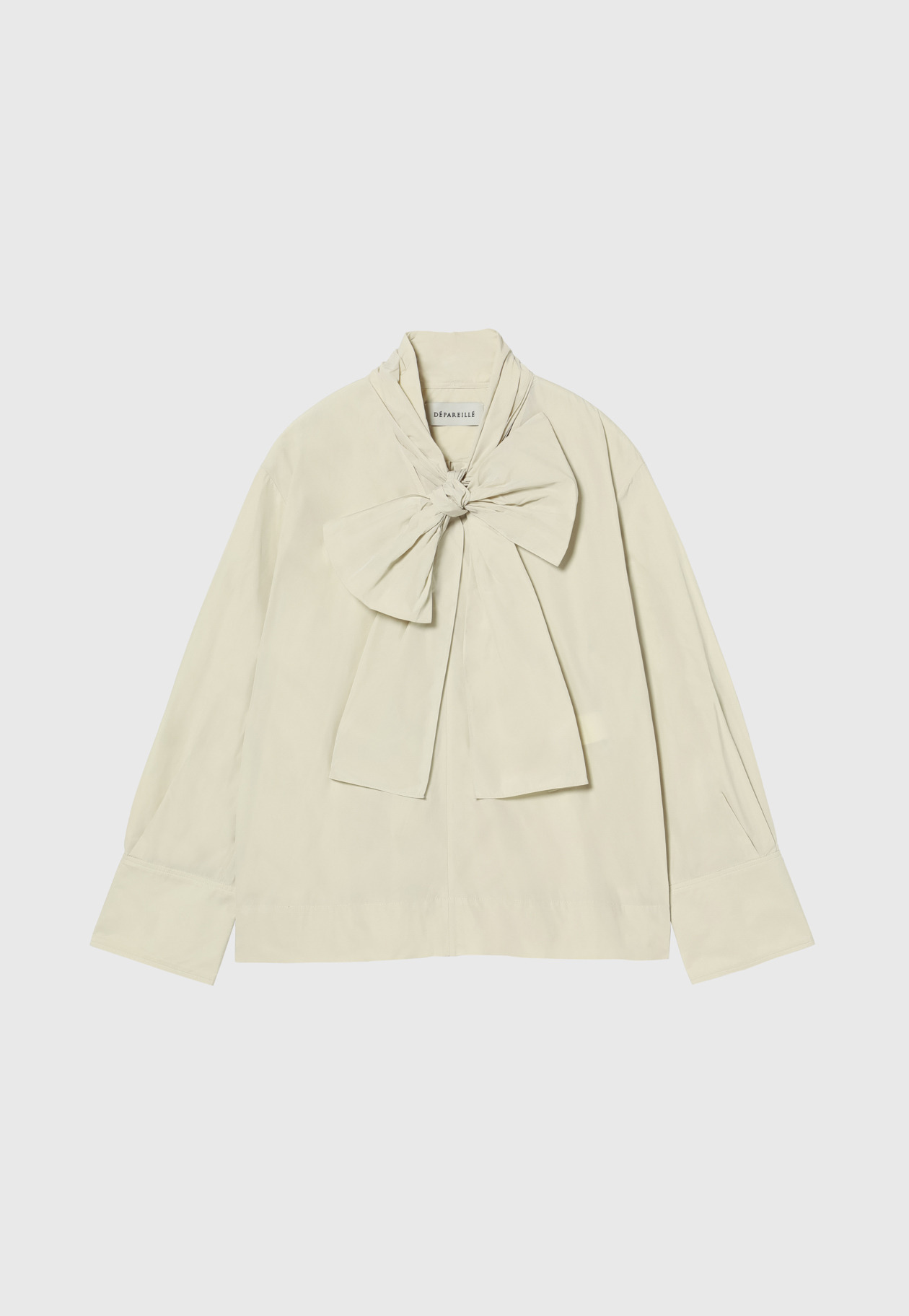 POLYESTER TAFFETA BLOUSE / ポリエステルタフタブラウス 詳細画像 Beige 1