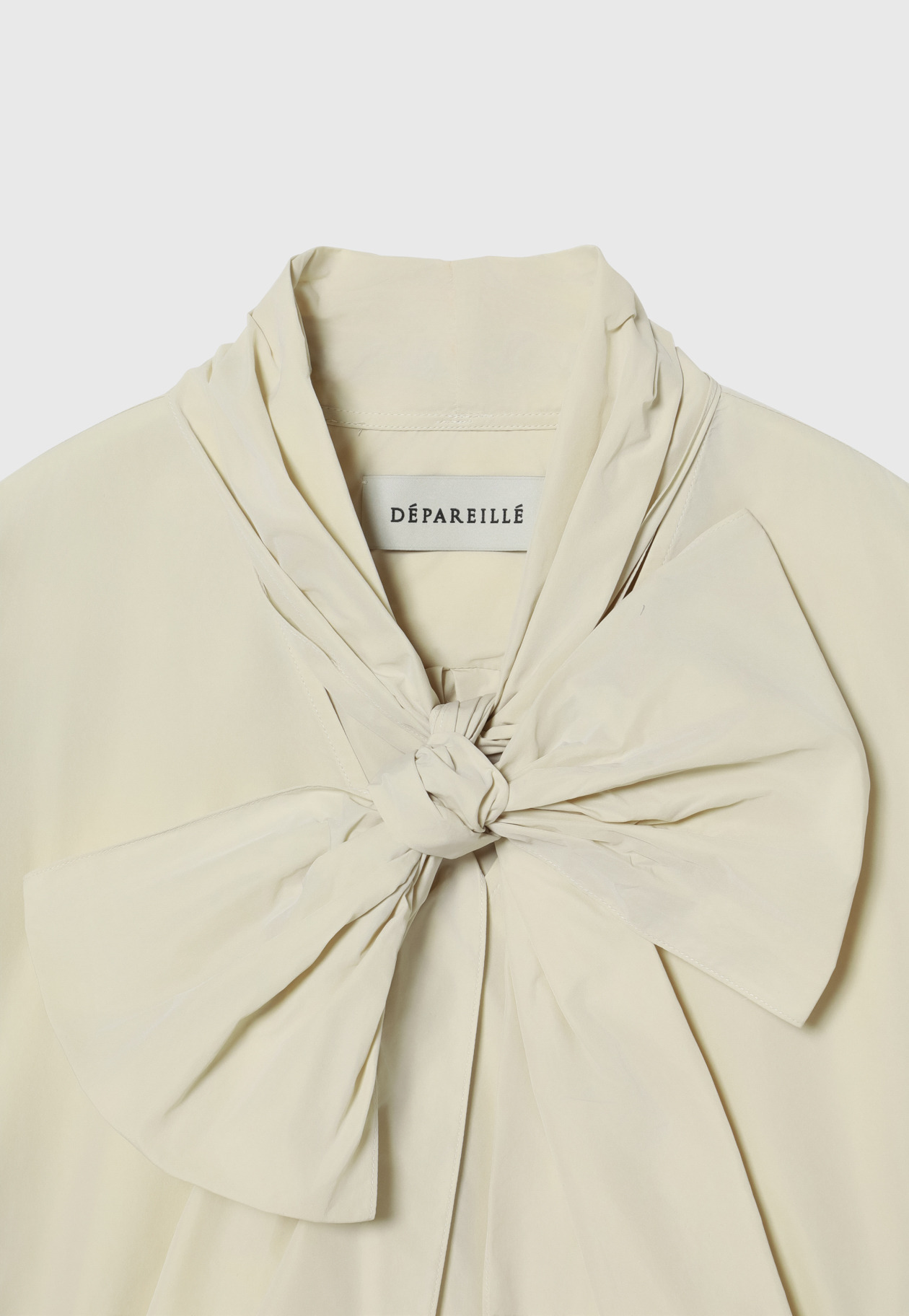 POLYESTER TAFFETA BLOUSE / ポリエステルタフタブラウス 詳細画像 Beige 3