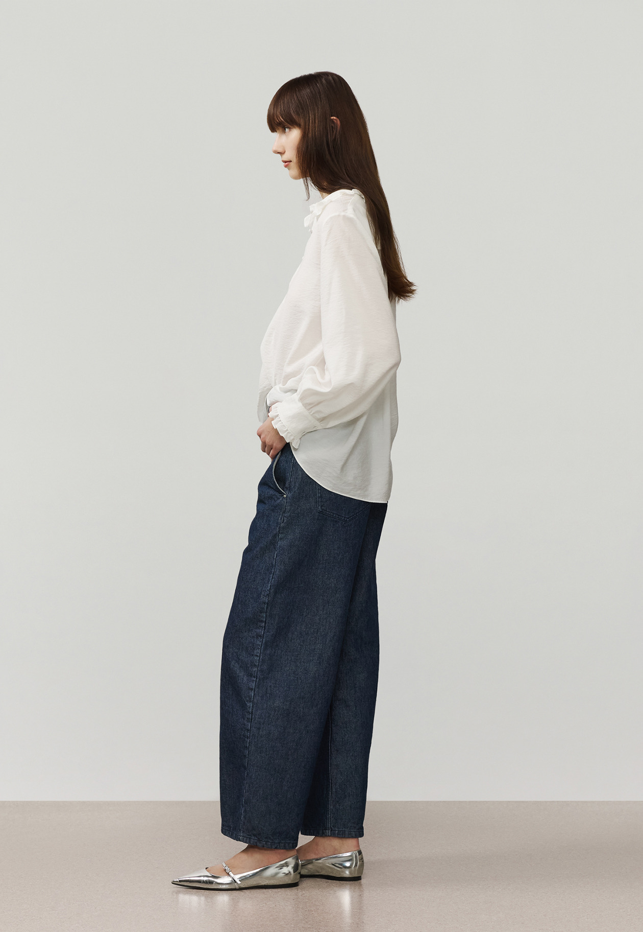 SILK FRILL BLOUSE / シルクフリルブラウス 詳細画像 White 2