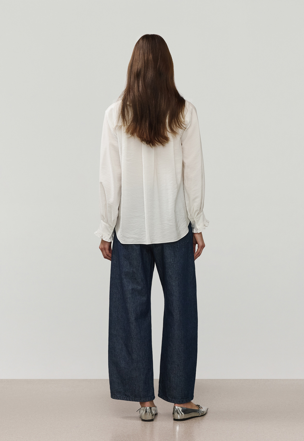 SILK FRILL BLOUSE / シルクフリルブラウス 詳細画像 White 3