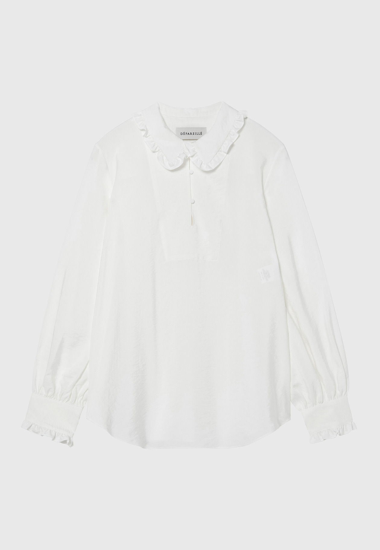SILK FRILL BLOUSE / シルクフリルブラウス 詳細画像 White 4