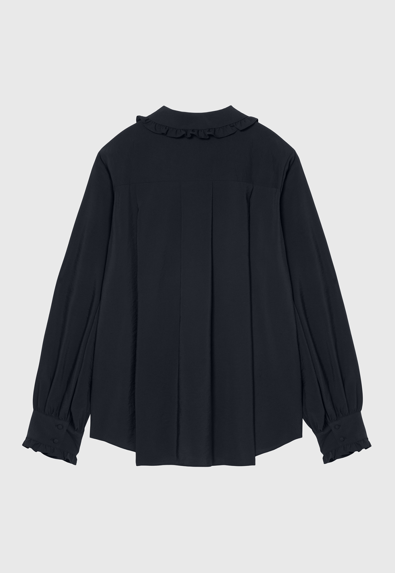 SILK FRILL BLOUSE / シルクフリルブラウス 詳細画像 Navy 2