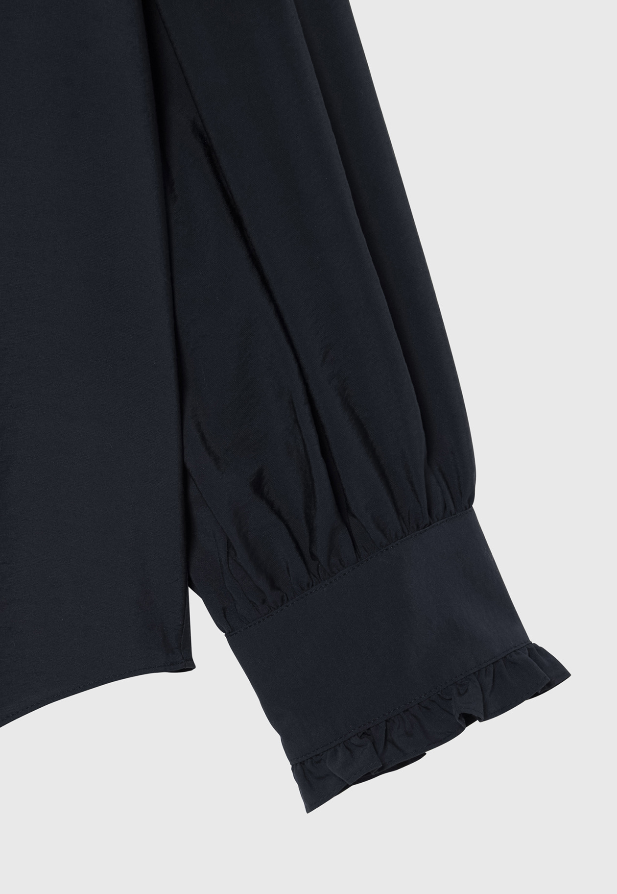 SILK FRILL BLOUSE / シルクフリルブラウス 詳細画像 Navy 4