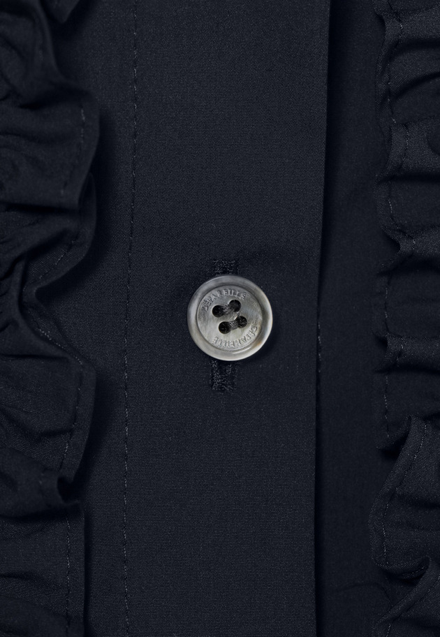 COTTON TYPEWRITER FRILL SHIRT / コットンタイプライターフリルシャツ 詳細画像 Navy 5