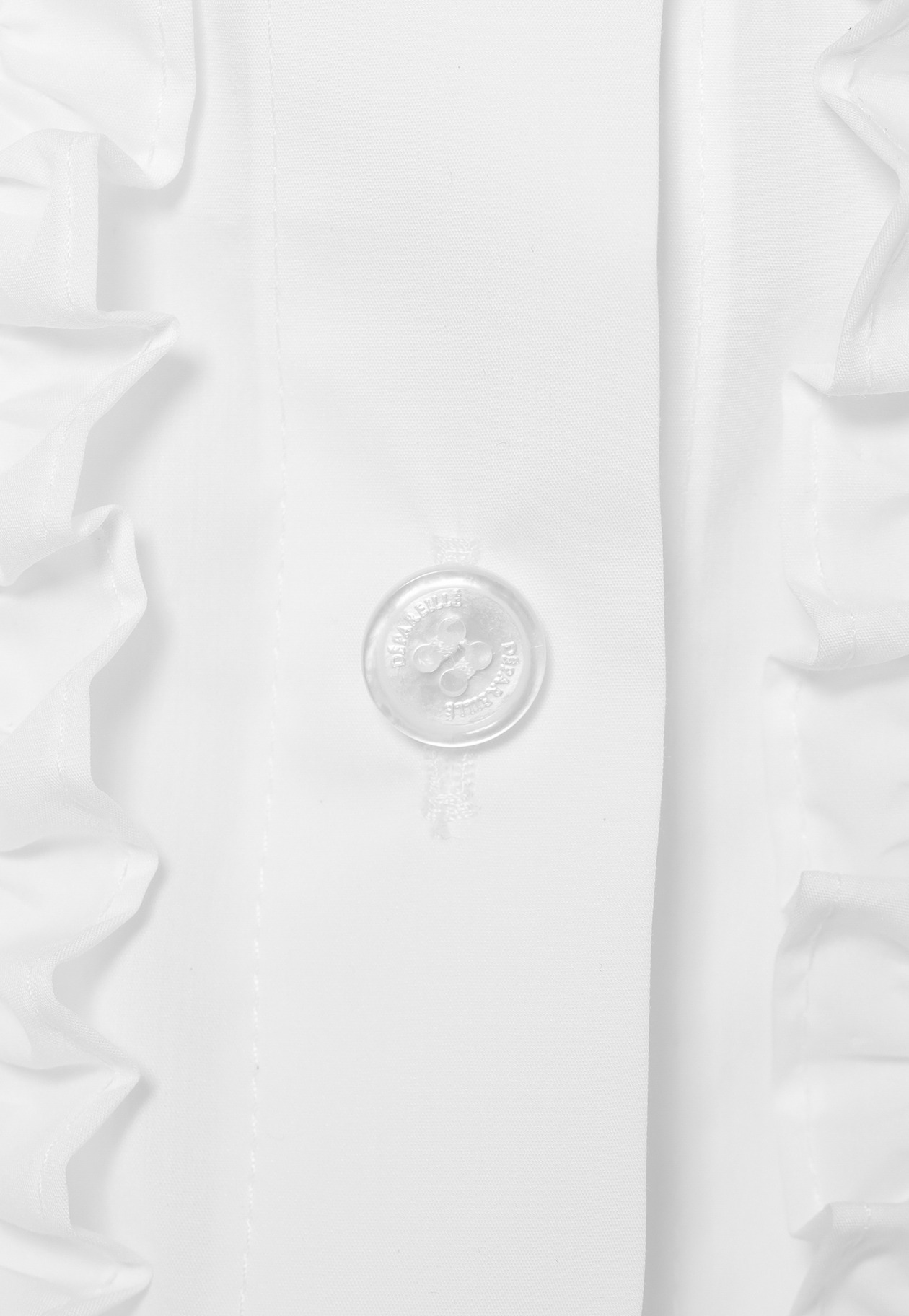 COTTON TYPEWRITER FRILL SHIRT / コットンタイプライターフリルシャツ 詳細画像 White 5