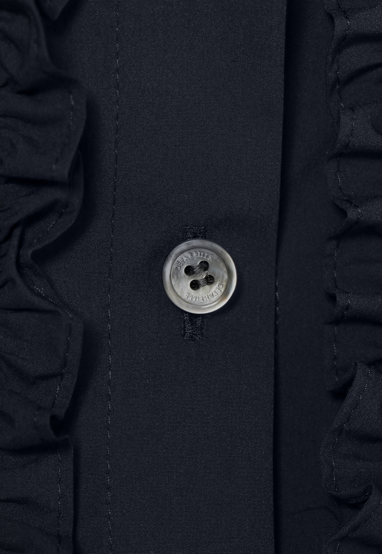 COTTON TYPEWRITER FRILL SHIRT / コットンタイプライターフリルシャツ 詳細画像 Navy 5