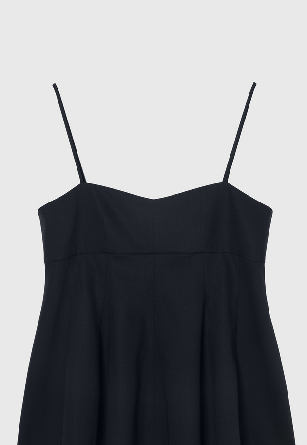 WOOL NYLON GABARDINE BUSTIER / ウールナイロンギャバジンビスチェ 詳細画像 Navy 3