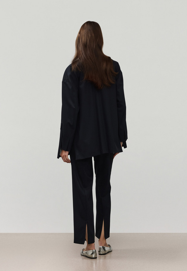 WOOL NYLON GABARDINE BUSTIER / ウールナイロンギャバジンビスチェ 詳細画像 Navy 9