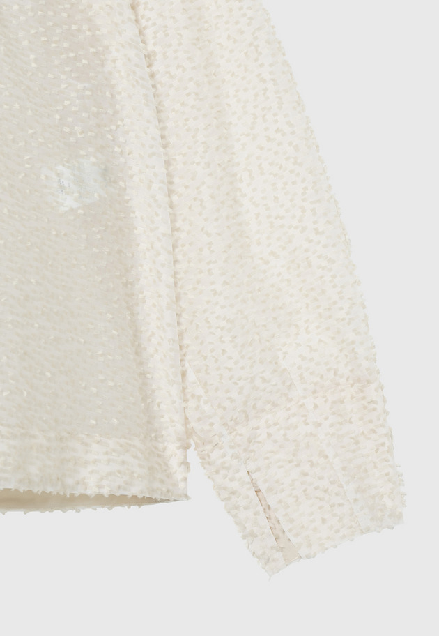 TAPE CUT JACQUARD BLOUSE / テープカットジャガードブラウス 詳細画像 White 7