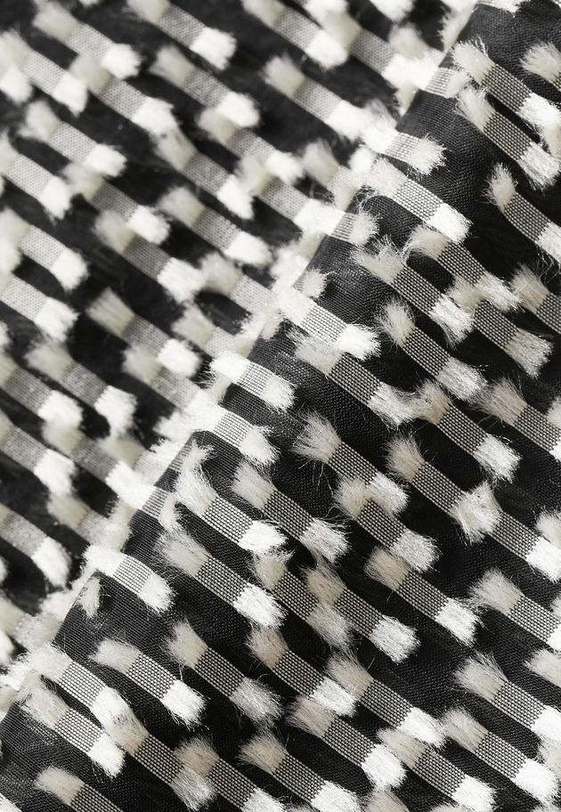 TAPE CUT JACQUARD BLOUSE / テープカットジャガードブラウス 詳細画像 Black 2