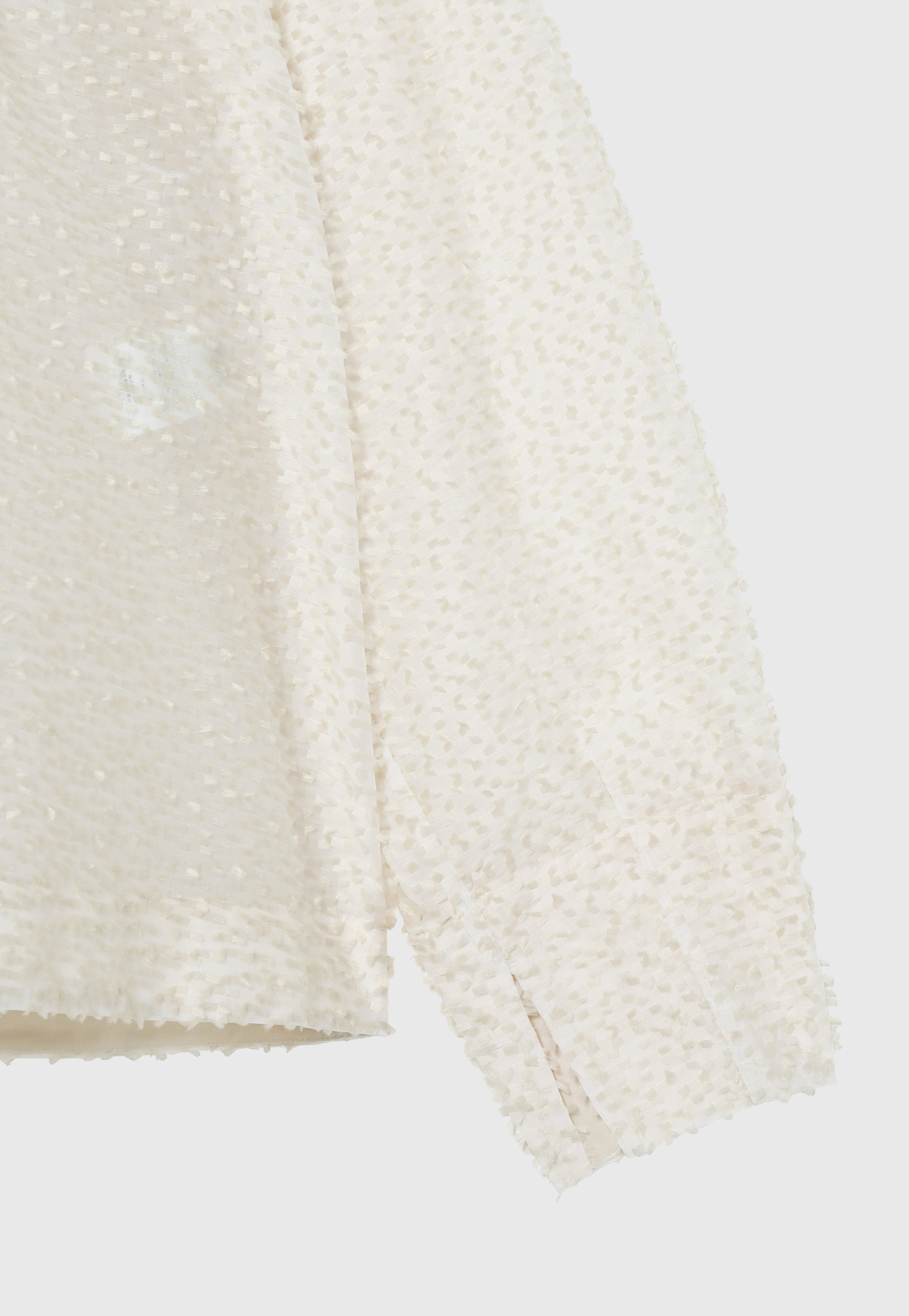 TAPE CUT JACQUARD BLOUSE / テープカットジャガードブラウス 詳細画像 White 7