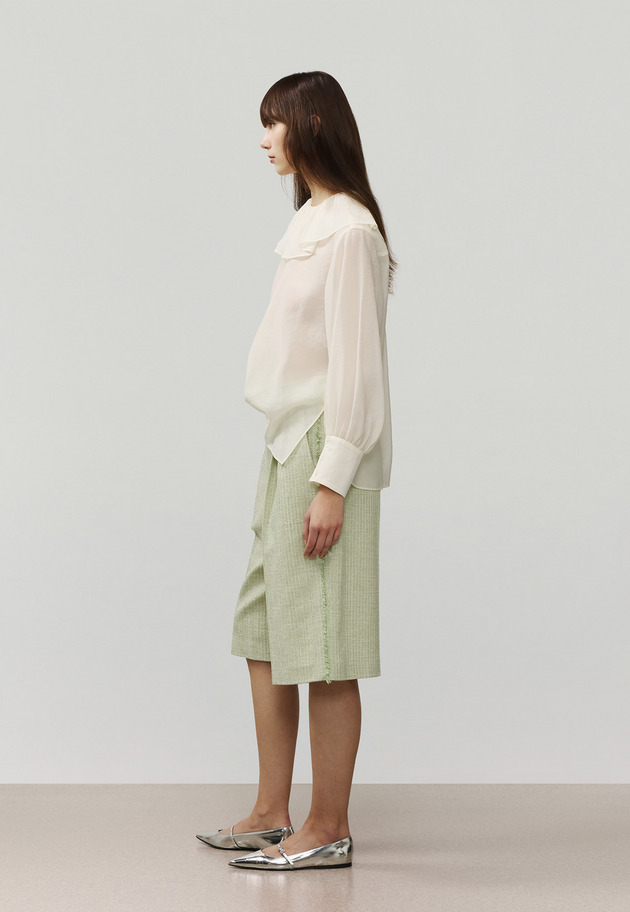 SILKY RUFFLE BLOUSE / シルキーラッフルブラウス 詳細画像 OW 2