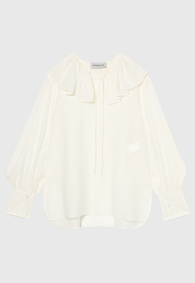 SILKY RUFFLE BLOUSE / シルキーラッフルブラウス 詳細画像 OW 4