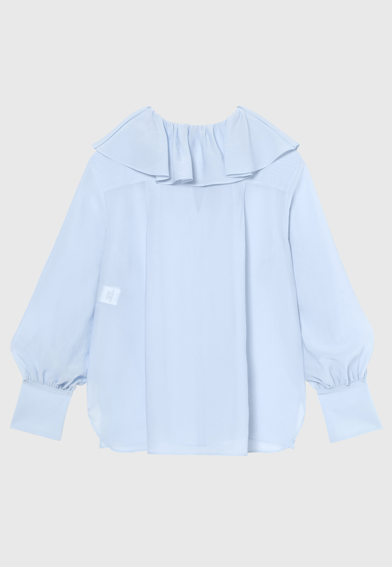 SILKY RUFFLE BLOUSE / シルキーラッフルブラウス 詳細画像 Sax 2