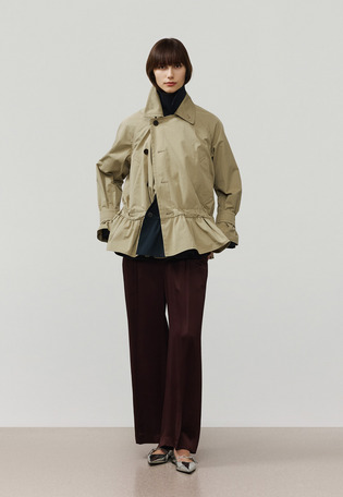 GABARDINE PEPLUM SHORT COAT / ギャバジンペプラムショートコート