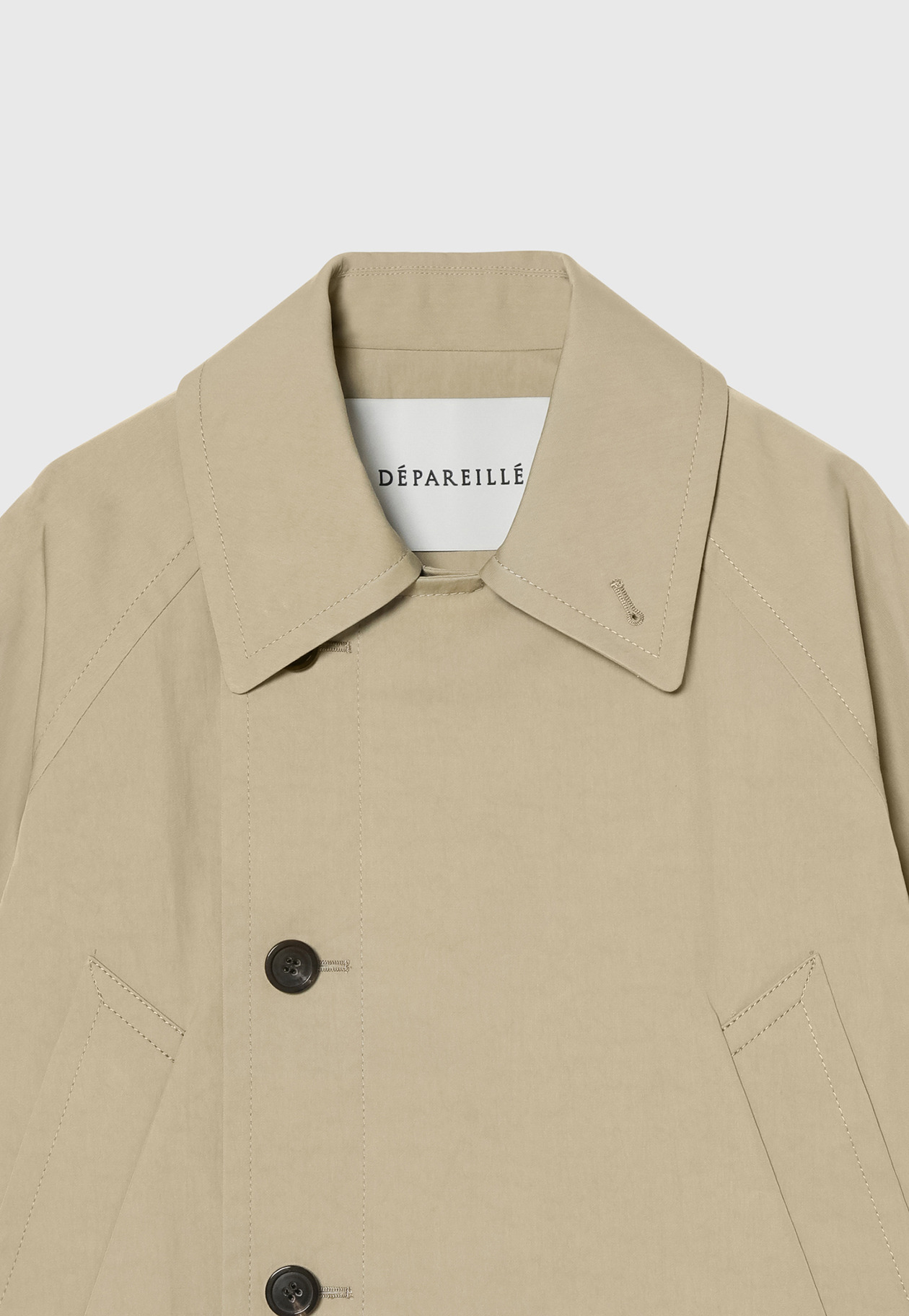 GABARDINE PEPLUM SHORT COAT / ギャバジンペプラムショートコート 詳細画像 Beige 8