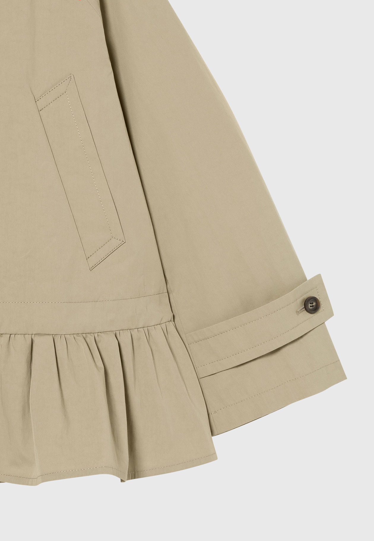 GABARDINE PEPLUM SHORT COAT / ギャバジンペプラムショートコート 詳細画像 Beige 9